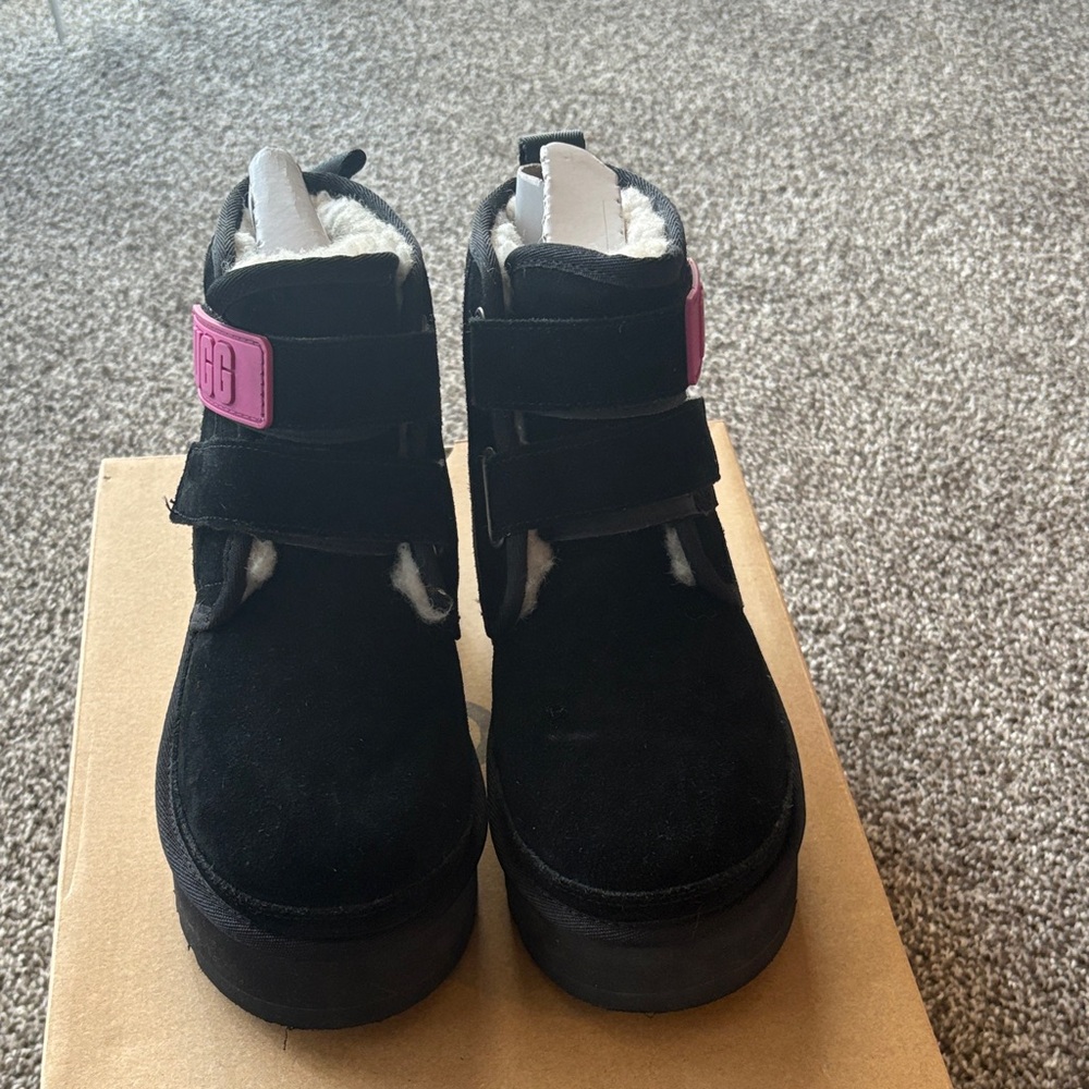 UGG Black and Pink Winter Boots